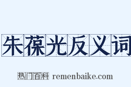 朱葆光反义词是什么意思的图片